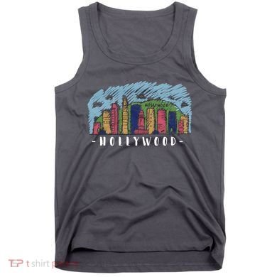 Hollywood Cartoon Style Illustration Tank Top