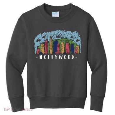 Hollywood Cartoon Style Illustration Kids Sweatshirt