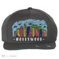 Hollywood Cartoon Style Illustration Wool Snapback Cap thumb 0