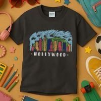 Hollywood Cartoon Style Illustration Kids T-Shirt thumb 3