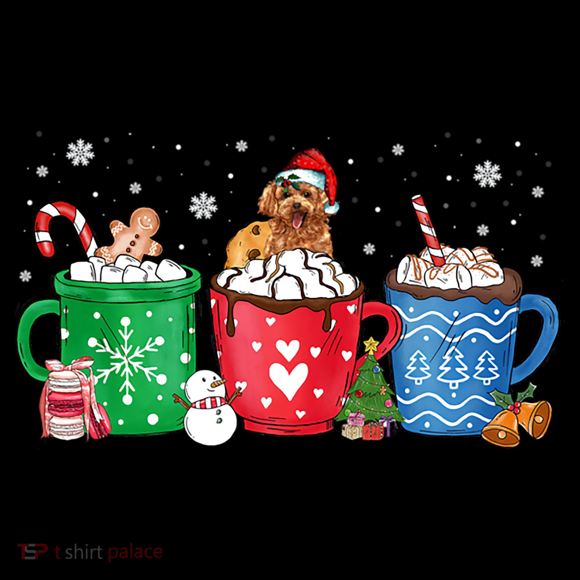 Hot Chocolate S Winter Mug Poodle Cream Christmas Gift Doggie Tank