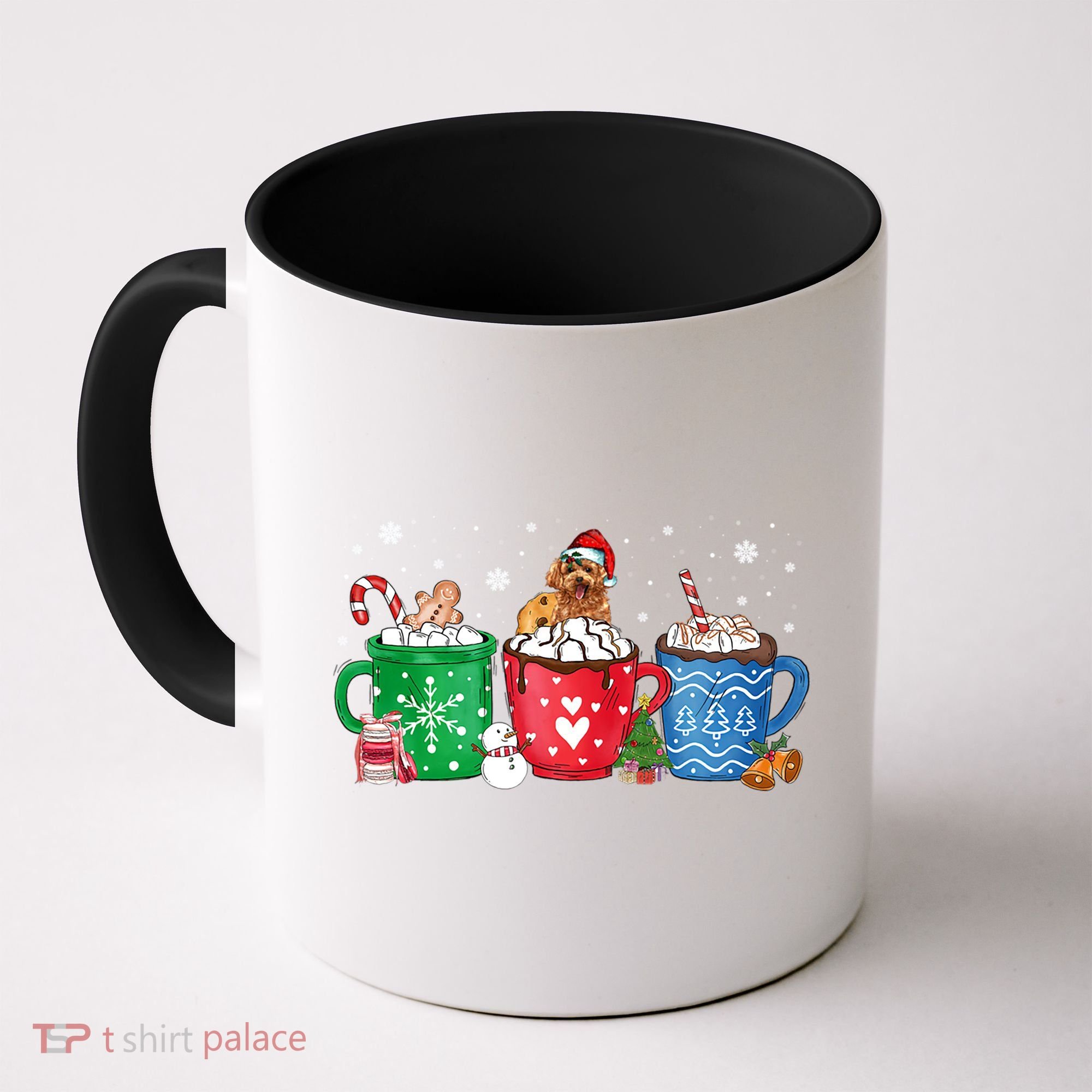 Hot Chocolate S Winter Mug Poodle Cream Christmas Gift Coffee Mug