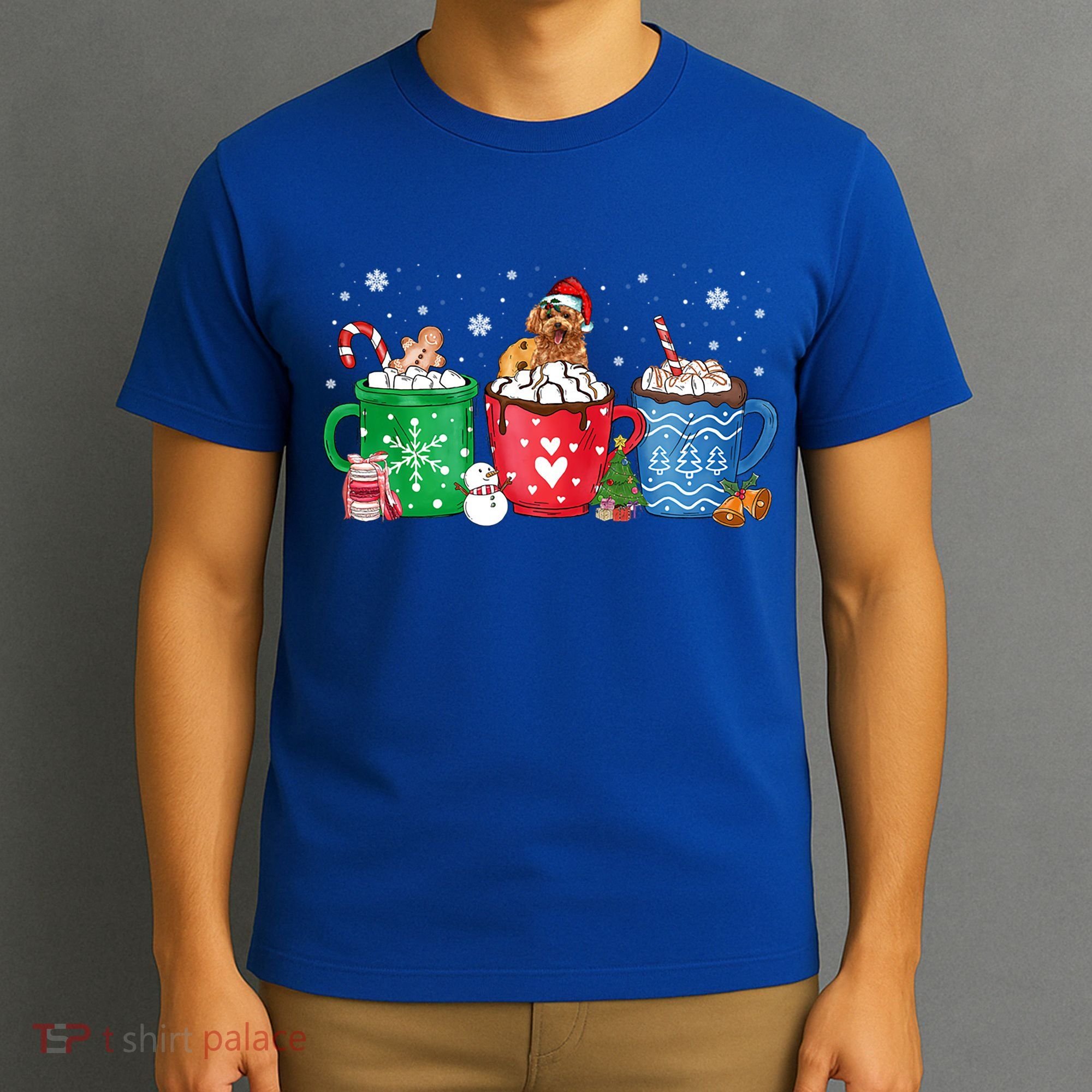 Hot Chocolate S Winter Mug Poodle Cream Christmas Gift T-Shirt