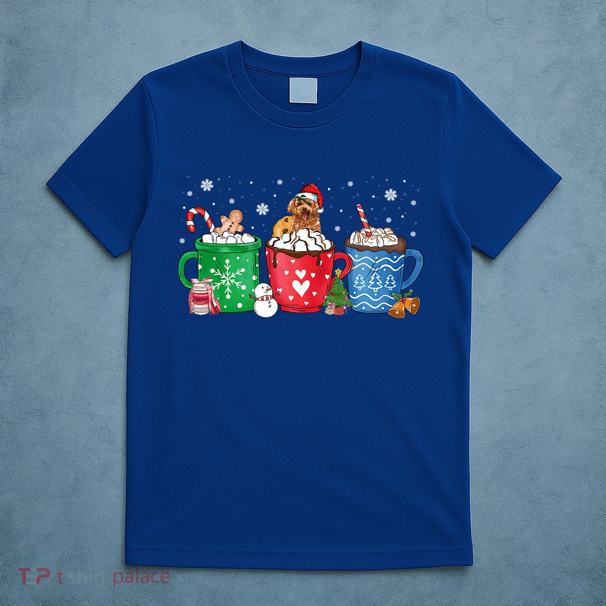 Hot Chocolate S Winter Mug Poodle Cream Christmas Gift T-Shirt