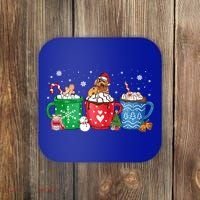 Hot Chocolate S Winter Mug Poodle Cream Christmas Gift Coaster thumb 0