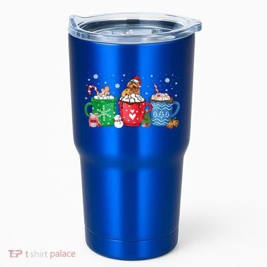 Hot Chocolate S Winter Mug Poodle Cream Christmas Gift Tumbler
