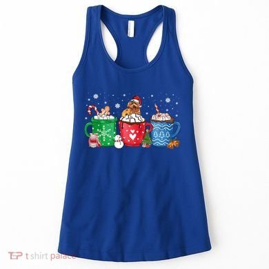 Hot Chocolate S Winter Mug Poodle Cream Christmas Gift Women's Tank Top