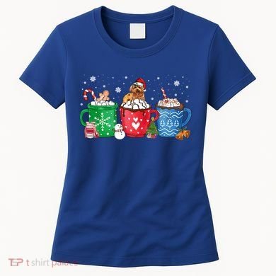 Hot Chocolate S Winter Mug Poodle Cream Christmas Gift Women's T-Shirt