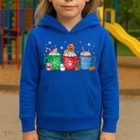 Hot Chocolate S Winter Mug Poodle Cream Christmas Gift Kids Hoodie thumb 3