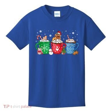 Hot Chocolate S Winter Mug Poodle Cream Christmas Gift Kids T-Shirt