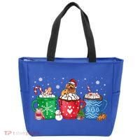 Hot Chocolate S Winter Mug Poodle Cream Christmas Gift Tote Bag thumb 0