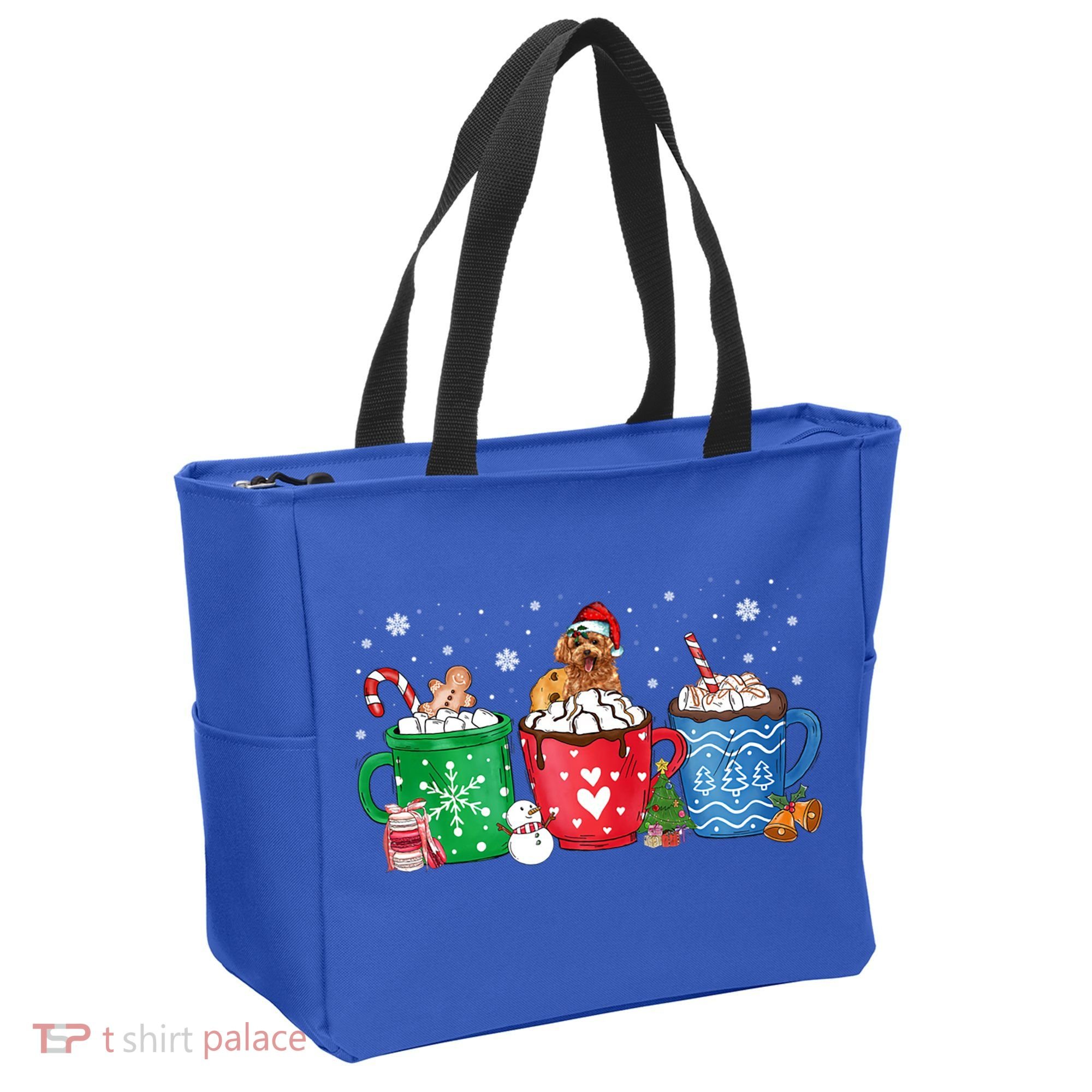 Hot Chocolate S Winter Mug Poodle Cream Christmas Gift Tote Bag