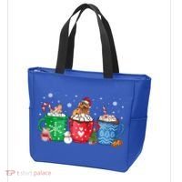Hot Chocolate S Winter Mug Poodle Cream Christmas Gift Tote Bag thumb 3