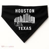 Houston City Skyline Music Texas Souvenir Houston USA-Made Doggie Bandana thumb 0