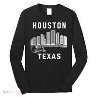 Houston City Skyline Music Texas Souvenir Houston Long Sleeve Shirt thumb 0