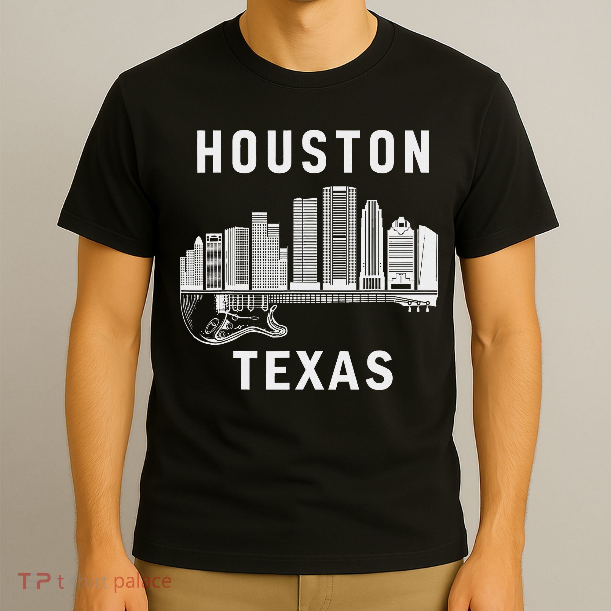 Houston City Skyline Music Texas Souvenir Houston T-Shirt