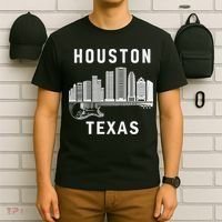 Houston City Skyline Music Texas Souvenir Houston T-Shirt thumb 6