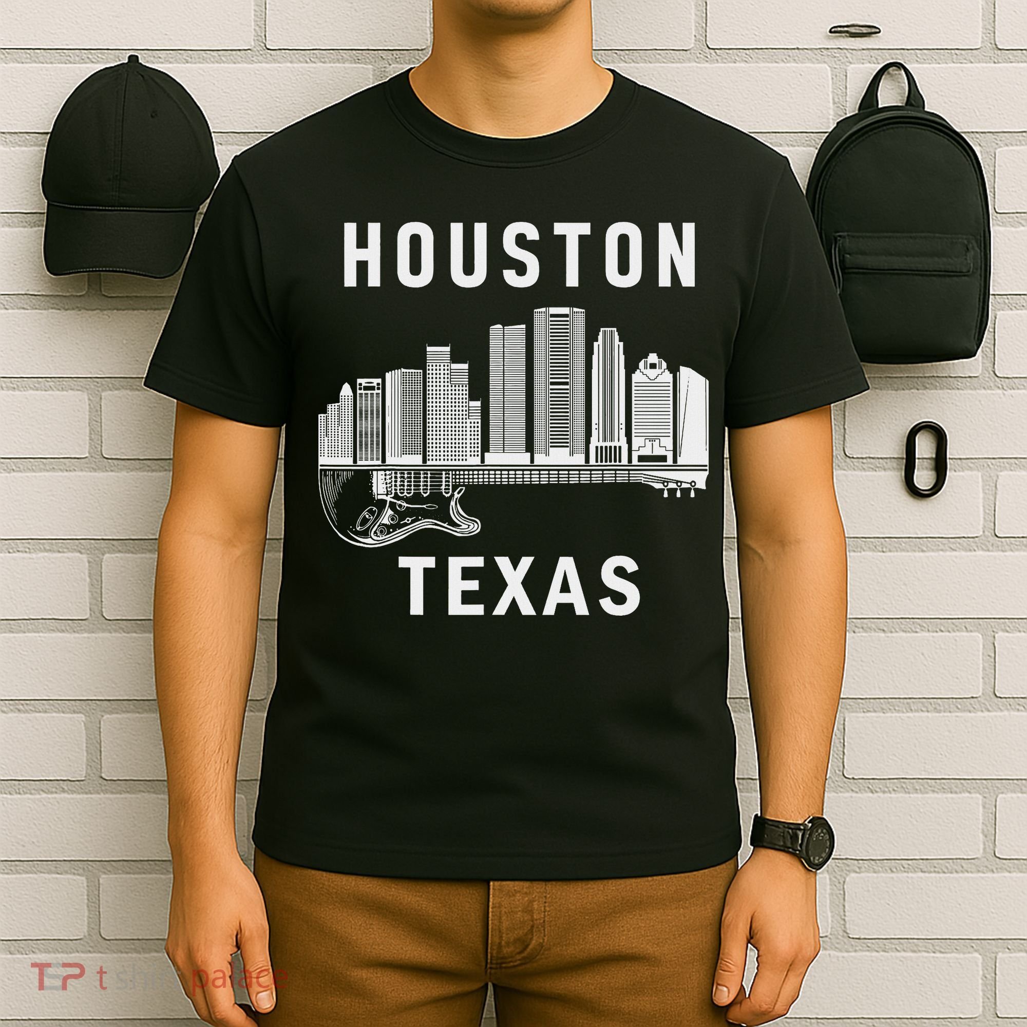 Houston City Skyline Music Texas Souvenir Houston T-Shirt