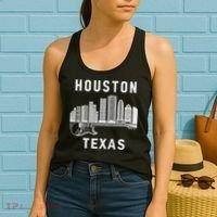 Houston City Skyline Music Texas Souvenir Houston Women's Tank Top thumb 2