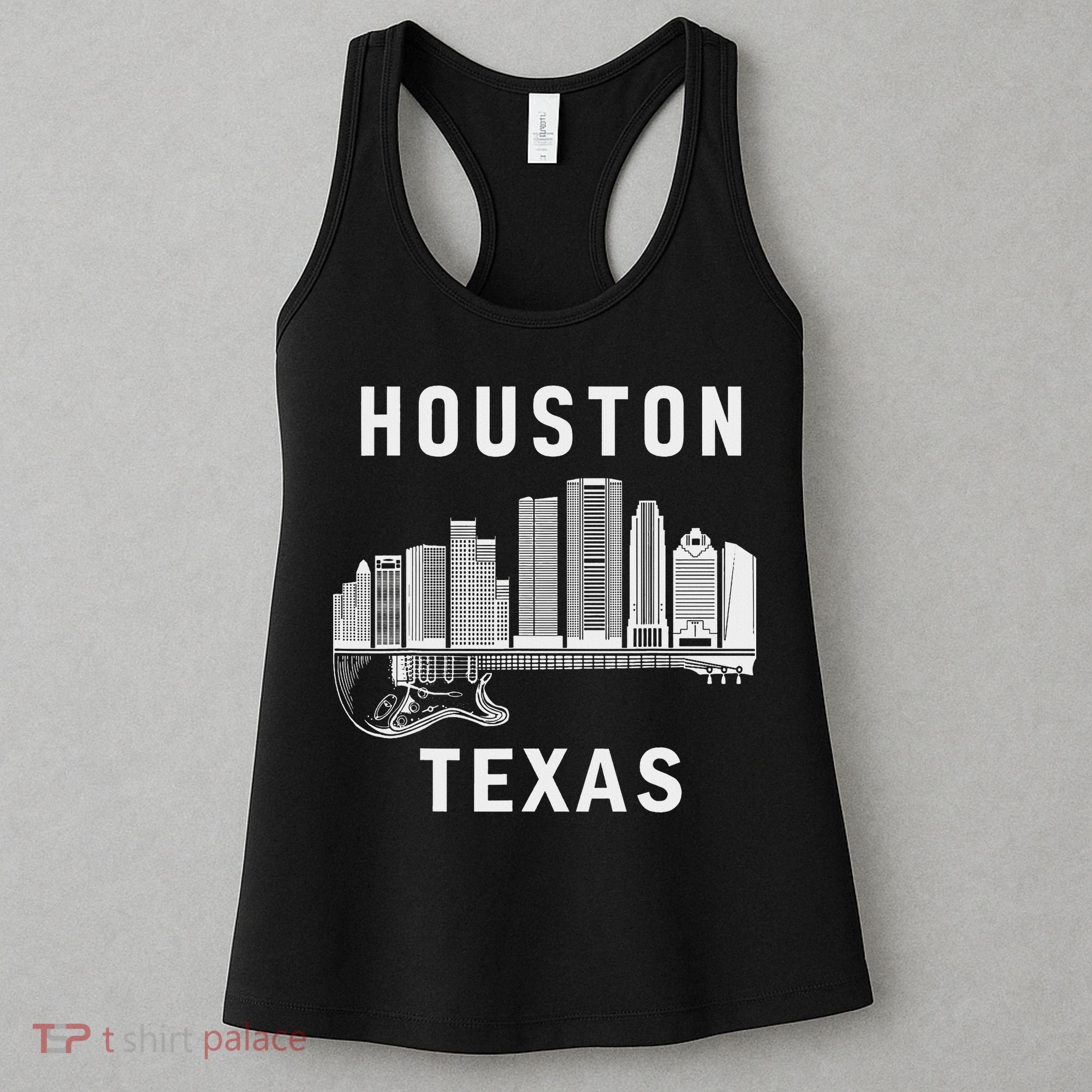 Houston City Skyline Music Texas Souvenir Houston Women's Tank Top