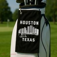 Houston City Skyline Music Texas Souvenir Houston Golf Towel thumb 2