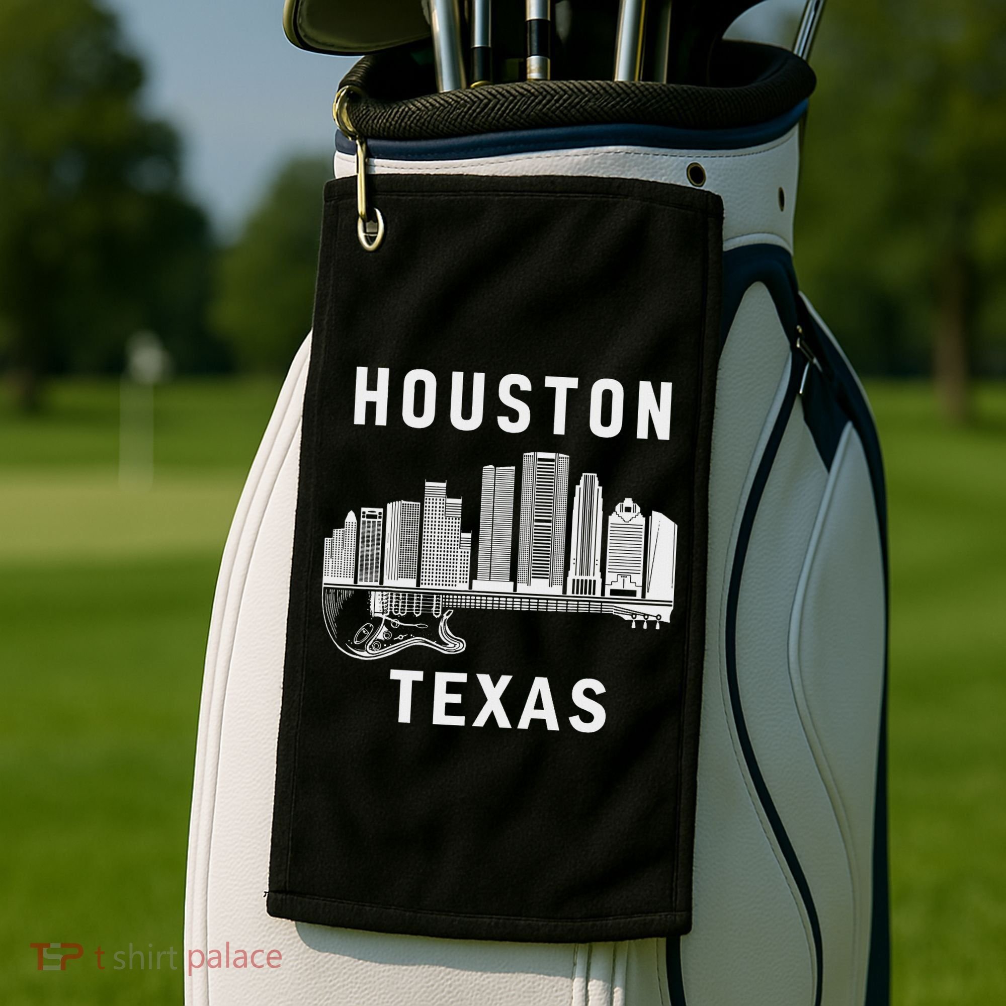Houston City Skyline Music Texas Souvenir Houston Golf Towel