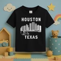 Houston City Skyline Music Texas Souvenir Houston Toddler T-Shirt thumb 3