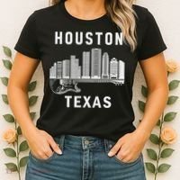 Houston City Skyline Music Texas Souvenir Houston Women's T-Shirt thumb 2