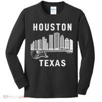Houston City Skyline Music Texas Souvenir Houston Kids Long Sleeve Shirt thumb 0