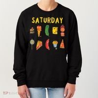 Hungry Caterpillars SATURDAY Funny Fruit Lover Vegan Women's Sweatshirt thumb 0