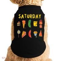Hungry Caterpillars SATURDAY Funny Fruit Lover Vegan Doggie Tank thumb 0