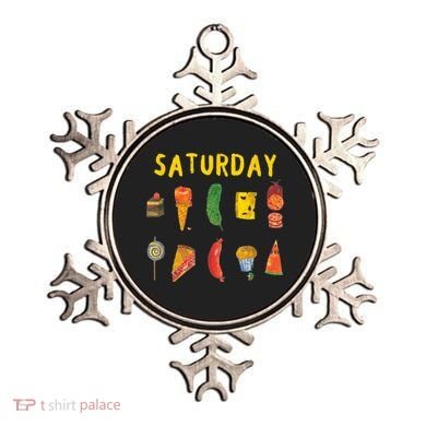 Hungry Caterpillars SATURDAY Funny Fruit Lover Vegan Ornament