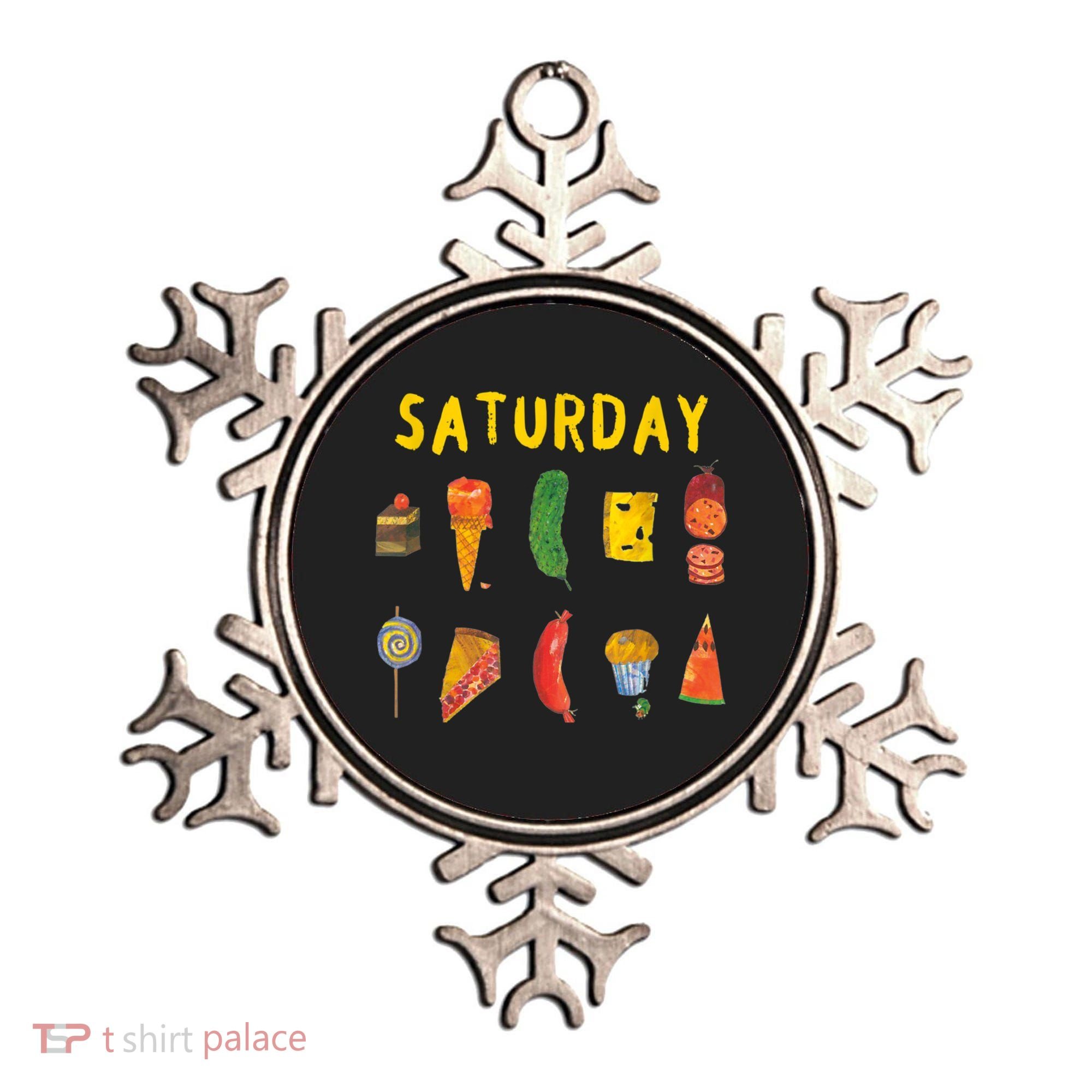 Hungry Caterpillars SATURDAY Funny Fruit Lover Vegan Ornament