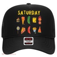 Hungry Caterpillars SATURDAY Funny Fruit Lover Vegan Hat thumb 0