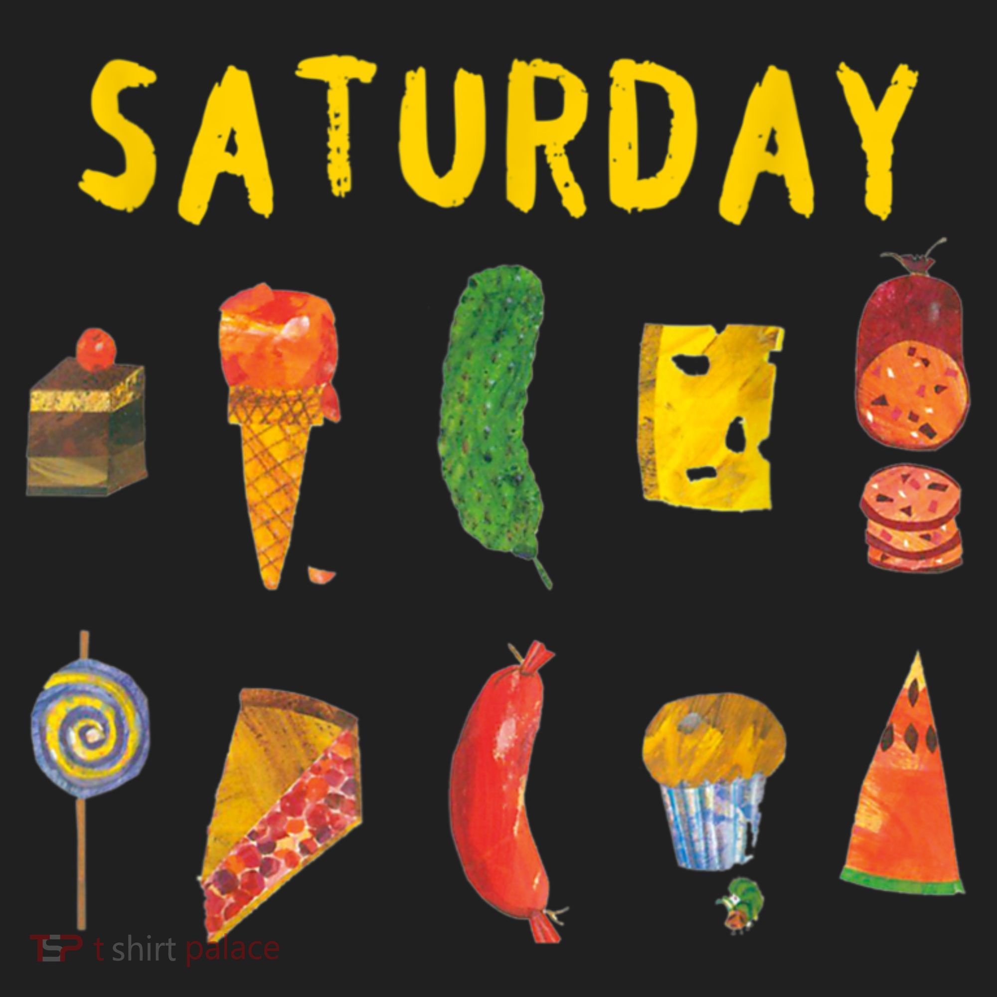 Hungry Caterpillars SATURDAY Funny Fruit Lover Vegan Hat