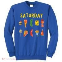 Hungry Caterpillars SATURDAY Funny Fruit Lover Vegan Sweatshirt thumb 0