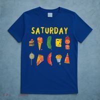 Hungry Caterpillars SATURDAY Funny Fruit Lover Vegan T-Shirt thumb 5