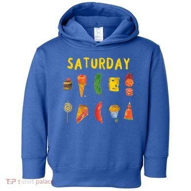 Hungry Caterpillars SATURDAY Funny Fruit Lover Vegan Toddler Hoodie