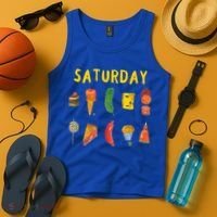 Hungry Caterpillars SATURDAY Funny Fruit Lover Vegan Tank Top thumb 4