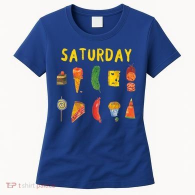 Hungry Caterpillars SATURDAY Funny Fruit Lover Vegan Women's T-Shirt
