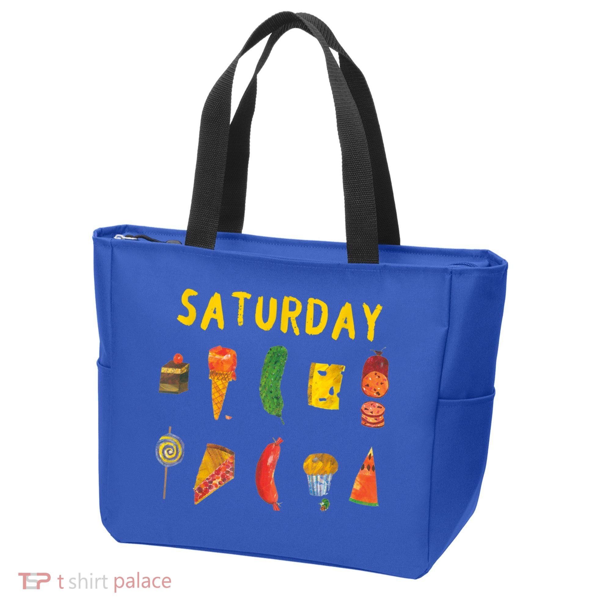 Hungry Caterpillars SATURDAY Funny Fruit Lover Vegan Tote Bag