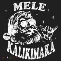 Hawaiian Christmas Santa Shaka Mele Kalikimaka Retro Hawaii Gift Women's Sweatshirt thumb 2
