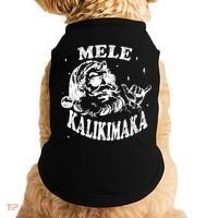 Hawaiian Christmas Santa Shaka Mele Kalikimaka Retro Hawaii Gift Doggie Tank thumb 0
