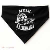 Hawaiian Christmas Santa Shaka Mele Kalikimaka Retro Hawaii Gift USA-Made Doggie Bandana thumb 0