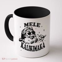 Hawaiian Christmas Santa Shaka Mele Kalikimaka Retro Hawaii Gift Coffee Mug thumb 0