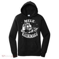 Hawaiian Christmas Santa Shaka Mele Kalikimaka Retro Hawaii Gift Women's Hoodie thumb 0