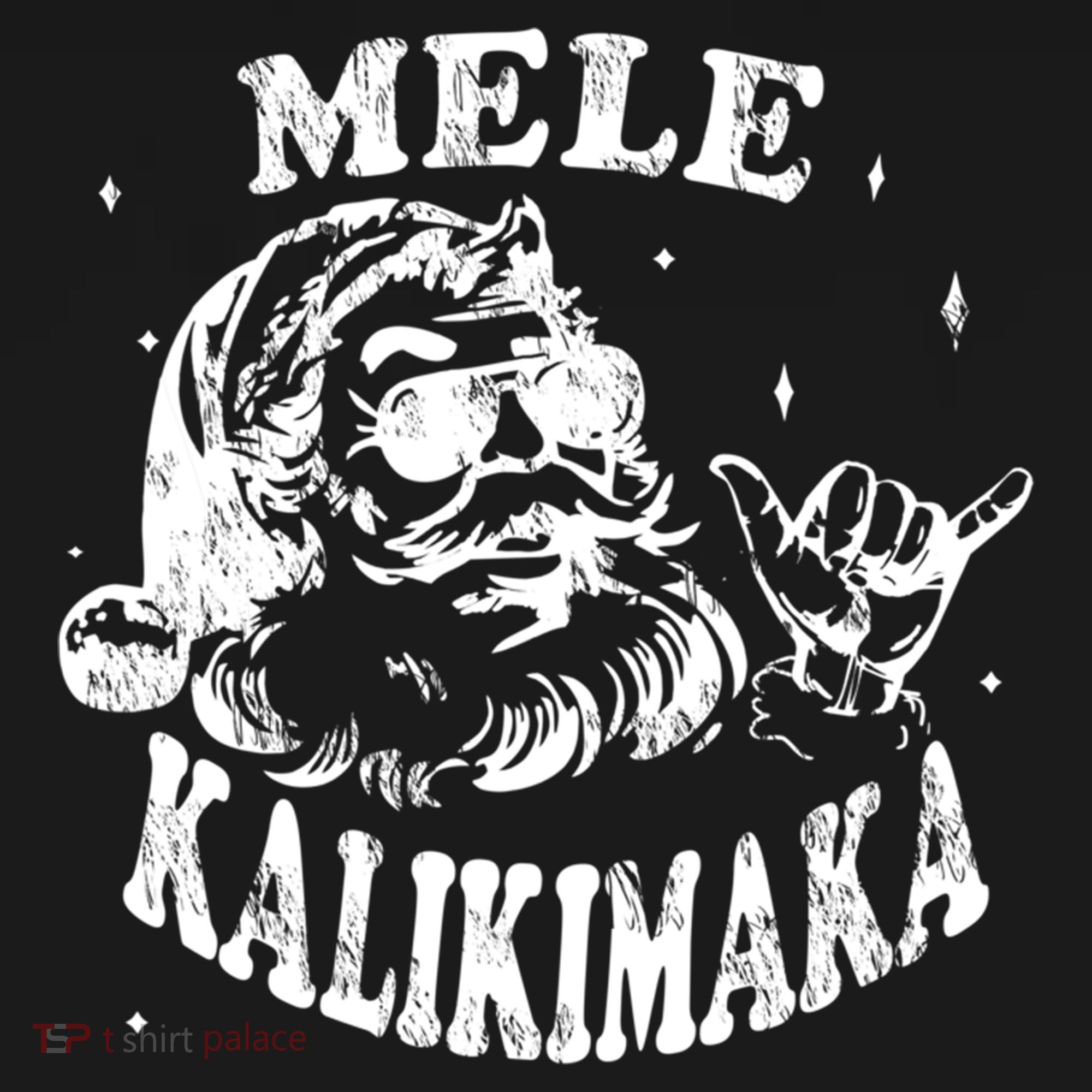 Hawaiian Christmas Santa Shaka Mele Kalikimaka Retro Hawaii Gift Women's Hoodie
