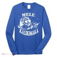 Hawaiian Christmas Santa Shaka Mele Kalikimaka Retro Hawaii Gift Long Sleeve Shirt thumb 0