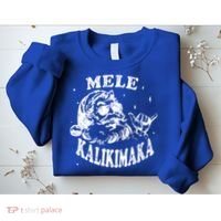 Hawaiian Christmas Santa Shaka Mele Kalikimaka Retro Hawaii Gift Sweatshirt thumb 2