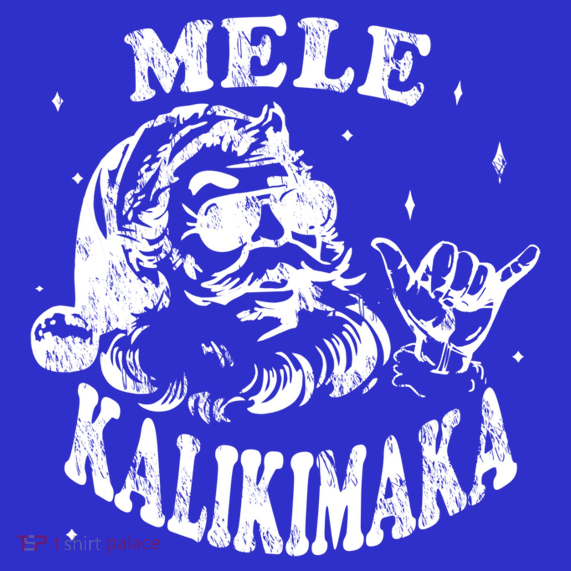 Hawaiian Christmas Santa Shaka Mele Kalikimaka Retro Hawaii Gift Button